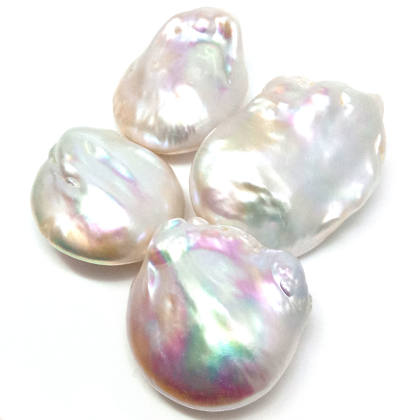 White Huge Irregular Lumps of Nacre  Pearl